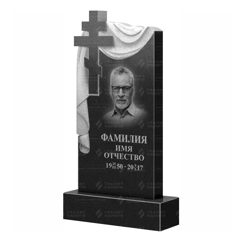 Памятники из гранита с крестом в Перми | Гранитный памятник ФГ-085