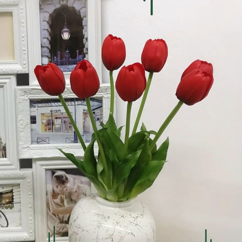 Искусственные цветы в Перми | Цветы искусственные «Тюльпаны», красные, букет