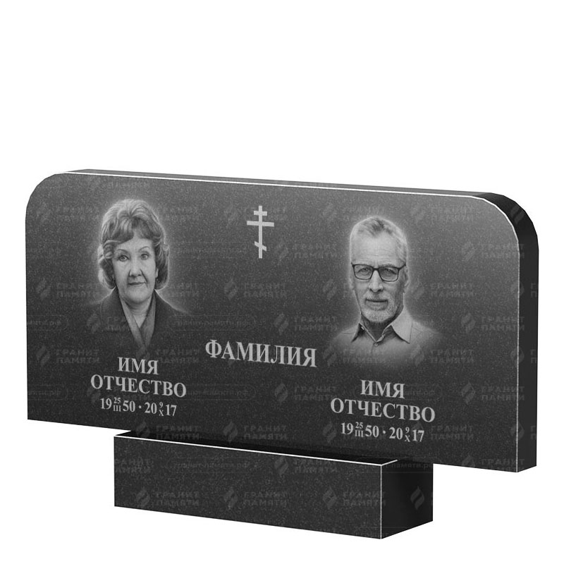 Памятники из гранита двойные в Перми | Двойной гранитный памятник ФГ-254