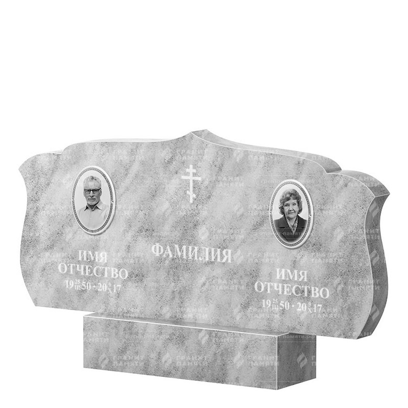 Памятники из мрамора в Перми | Двойной мраморный памятник ФМ-130