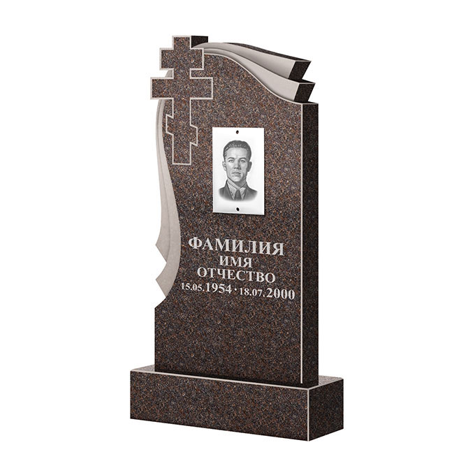 Гранитные памятники в Перми | Памятник из гранита Карел Brown ФГЦ-081