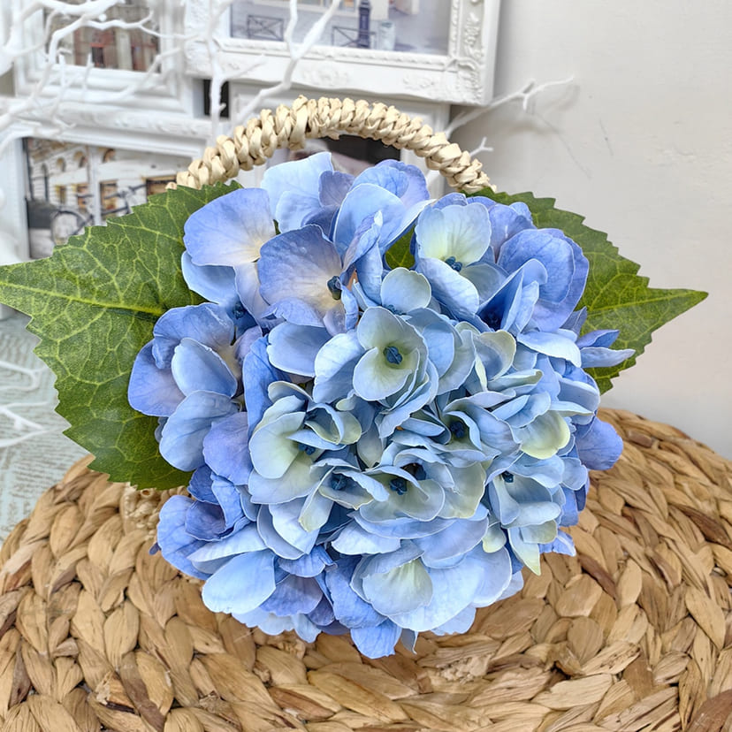 Искусственные цветы в Перми | Цветок искусственный «Гортензия», голубая, одиночный