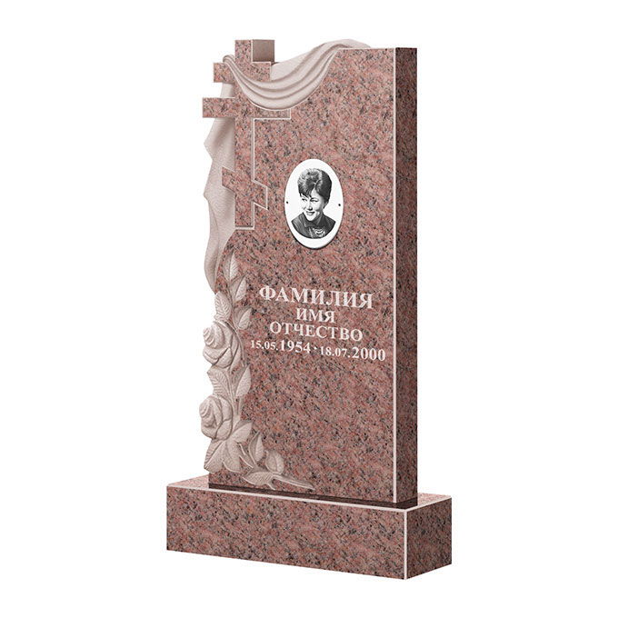 Гранитные памятники в Перми | Памятник из гранита Розалия Pink ФГЦ-189