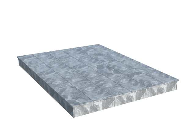 Площадки на могилу в Перми | Площадка с вертикальной (15 см) мраморной облицовкой