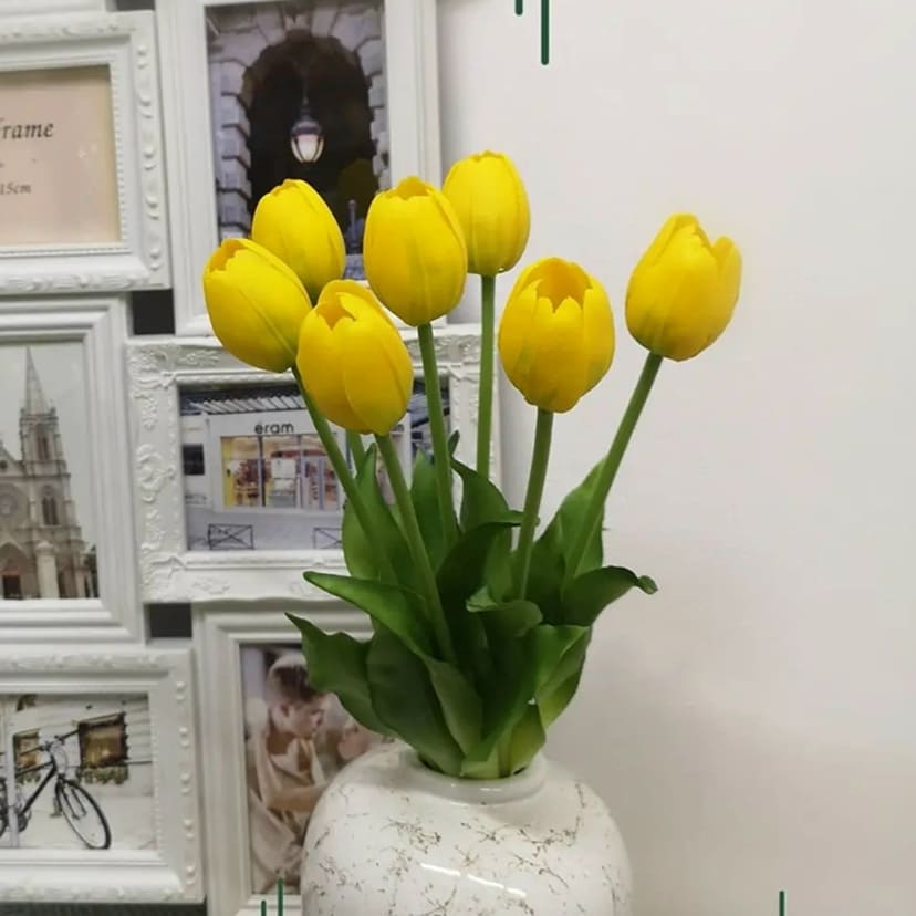 Искусственные цветы в Перми | Цветы искусственные «Тюльпаны», желтые, букет