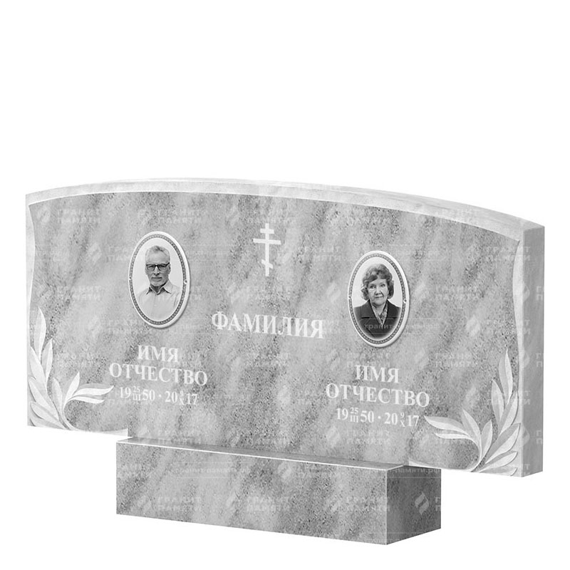Памятники из мрамора в Перми | Двойной мраморный памятник ФМ-135