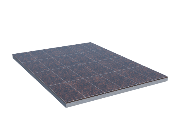 Площадки на могилу в Перми | Площадка с облицовкой Дымовским гранитом