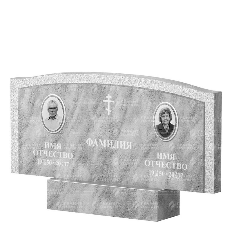 Памятники из мрамора в Перми | Двойной мраморный памятник ФМ-131
