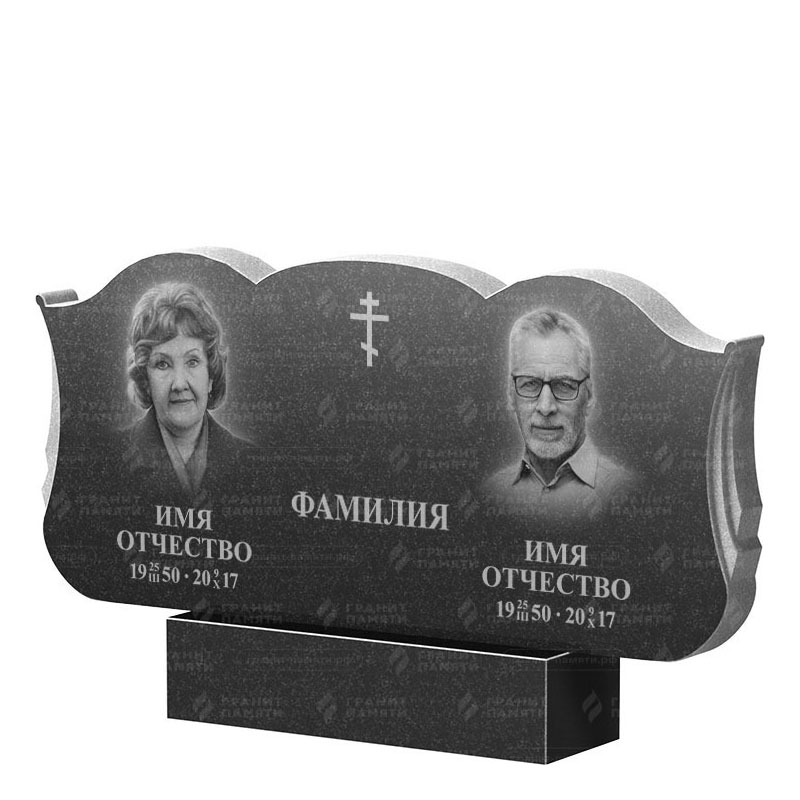 Гранитные памятники в Перми | Двойной гранитный памятник ФГ-261