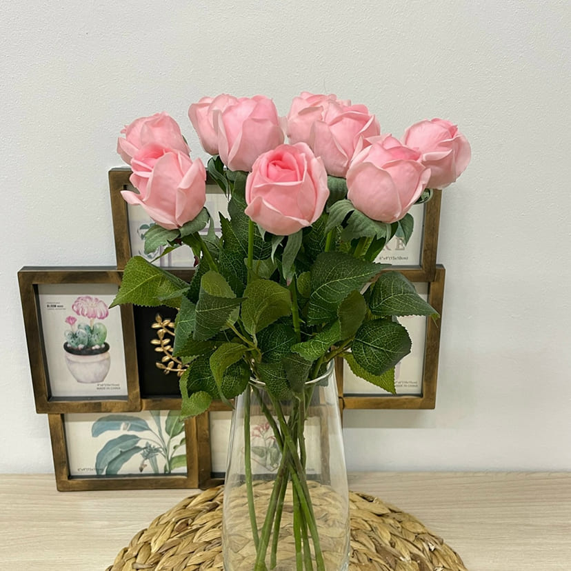 Искусственные цветы в Перми | Цветок искусственный «Роза», нежно-розовая, одиночный