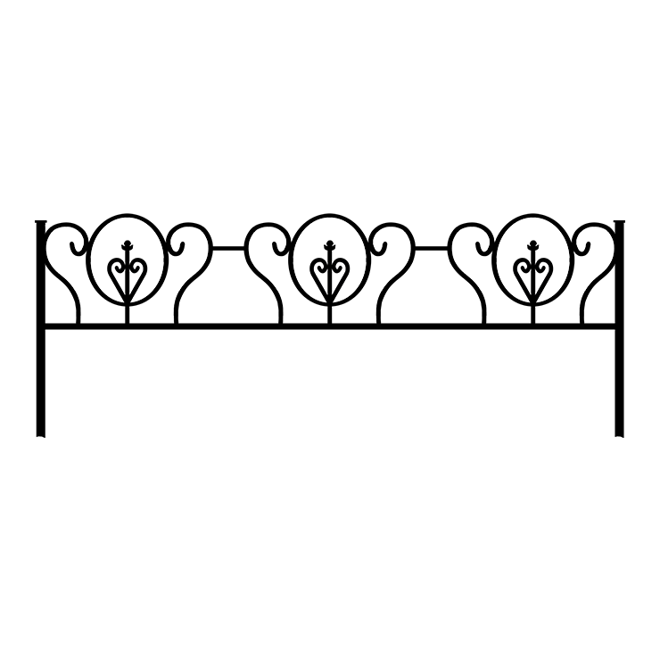 Металлические оградки, столы, скамейки в Перми | Оградка №3