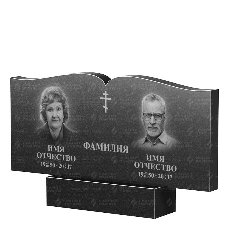 Гранитные памятники в Перми | Двойной гранитный памятник ФГ-259
