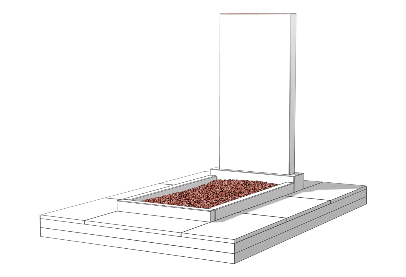 Засыпка цветника камушками в Перми
