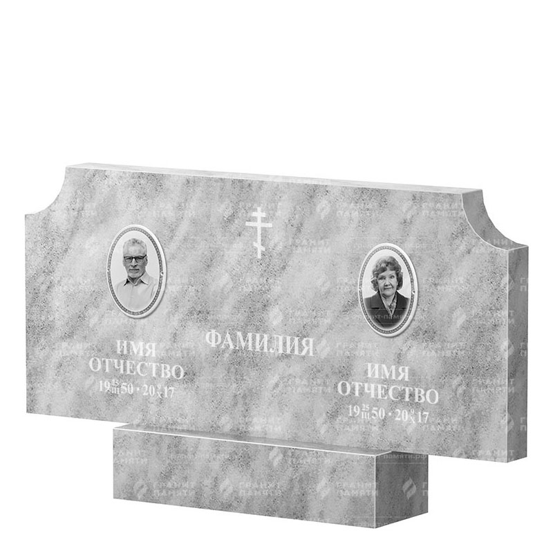 Памятники из мрамора в Перми | Двойной мраморный памятник ФМ-253