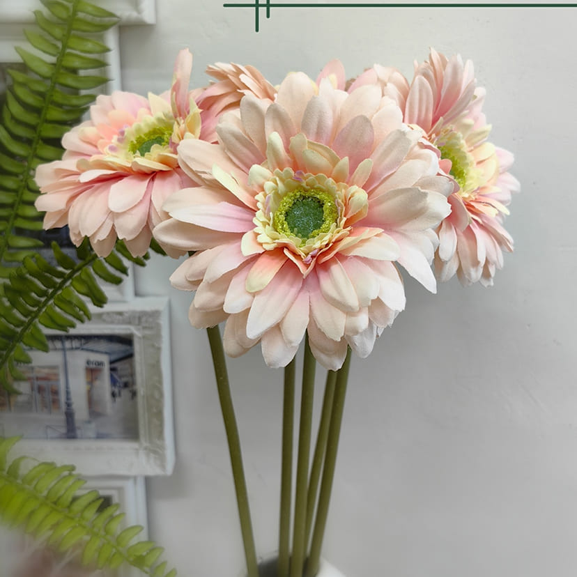 Искусственные цветы в Перми | Цветок искусственный «Гербера», молочно-розовая, одиночный