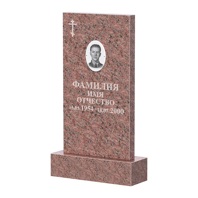 Памятники из цветного гранита в Перми | Памятник из гранита Розалия Pink прямой