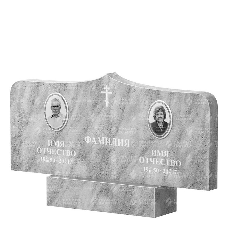 Памятники из мрамора в Перми | Двойной мраморный памятник ФМ-260