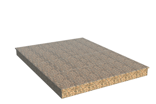 Площадки на могилу в Перми | Площадка с вертикальной (15 см) облицовкой Южно-султаевским гранитом