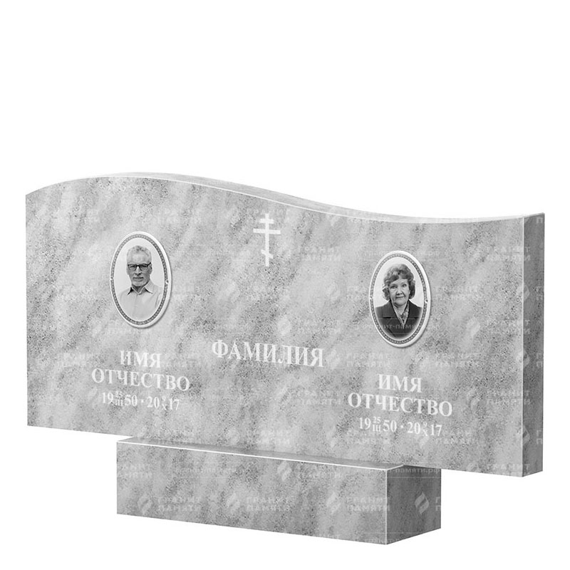 Памятники из мрамора в Перми | Двойной мраморный памятник ФМ-255