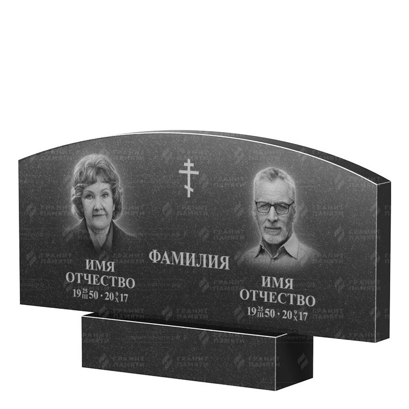 Памятники из гранита двойные в Перми | Двойной гранитный памятник ФГ-256