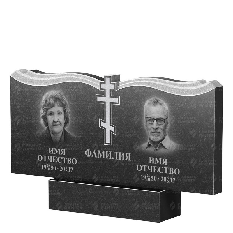 Гранитные памятники в Перми | Двойной гранитный памятник ФГ-262