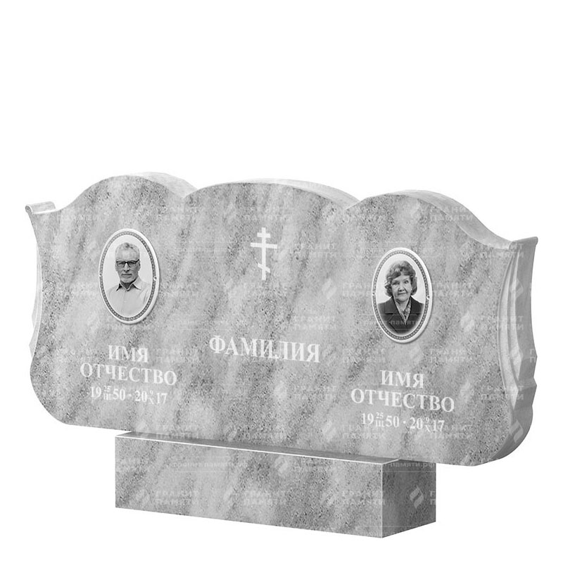 Памятники из мрамора в Перми | Двойной мраморный памятник ФМ-261