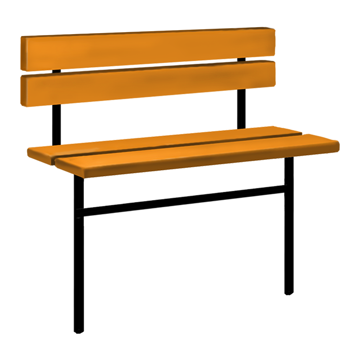 Металлические оградки, столы, скамейки в Перми | Скамейка №3 со спинкой