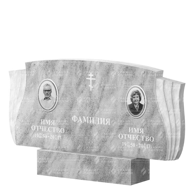 Памятники из мрамора в Перми | Двойной мраморный памятник ФМ-264