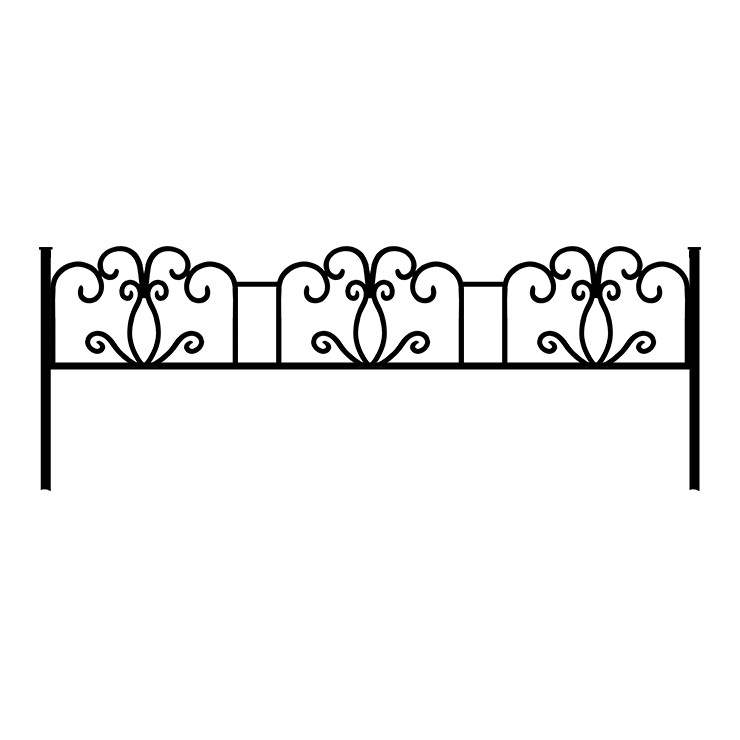 Металлические оградки, столы, скамейки в Перми | Оградка №4