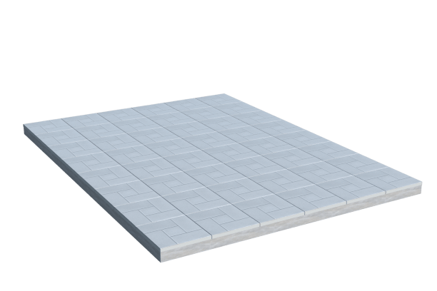 Площадки на могилу в Перми | Площадка с тротуарной плиткой