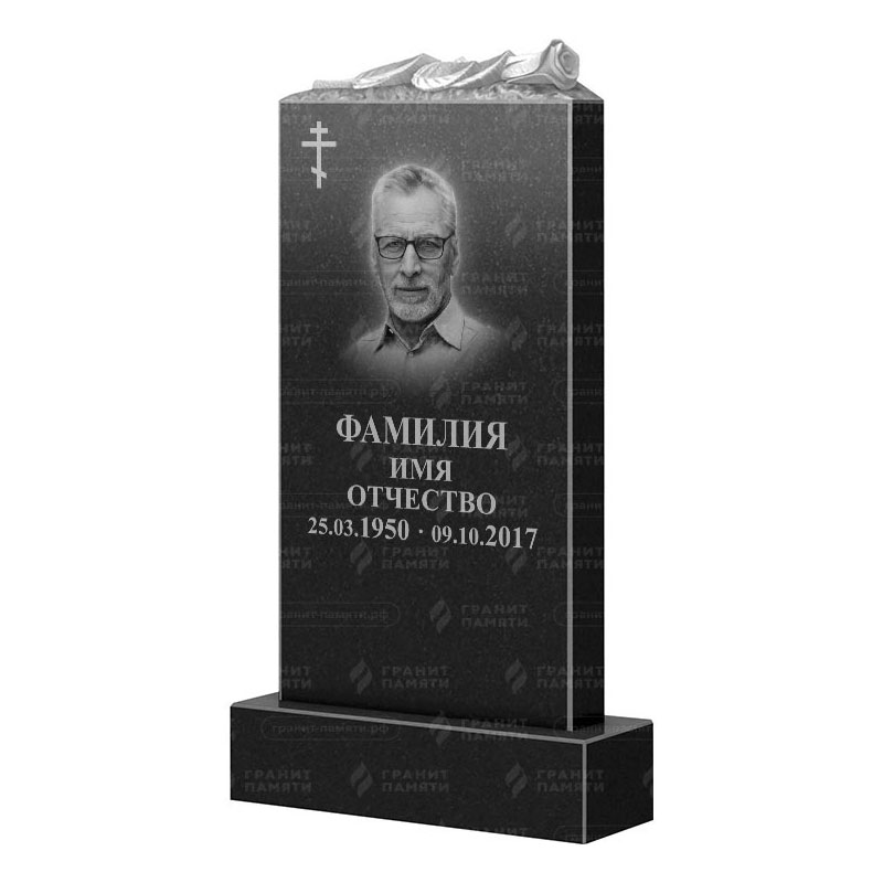 Памятники из гранита с цветами в Перми | Гранитный памятник ФГ-105