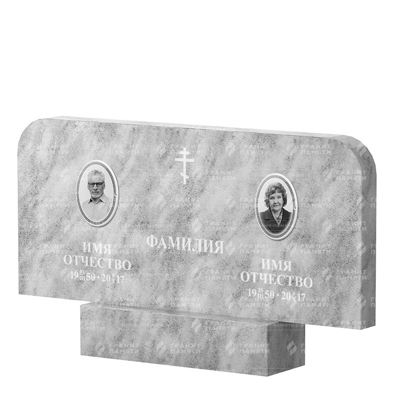 Памятники из мрамора в Перми | Двойной мраморный памятник ФМ-254