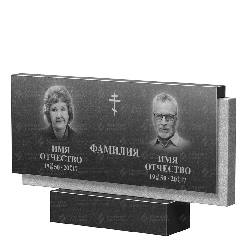 Памятники из гранита двойные в Перми | Двойной гранитный памятник ФГ-132