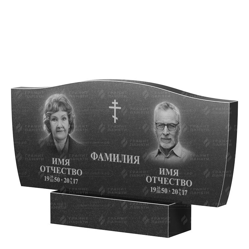 Памятники из гранита двойные в Перми | Двойной гранитный памятник ФГ-258