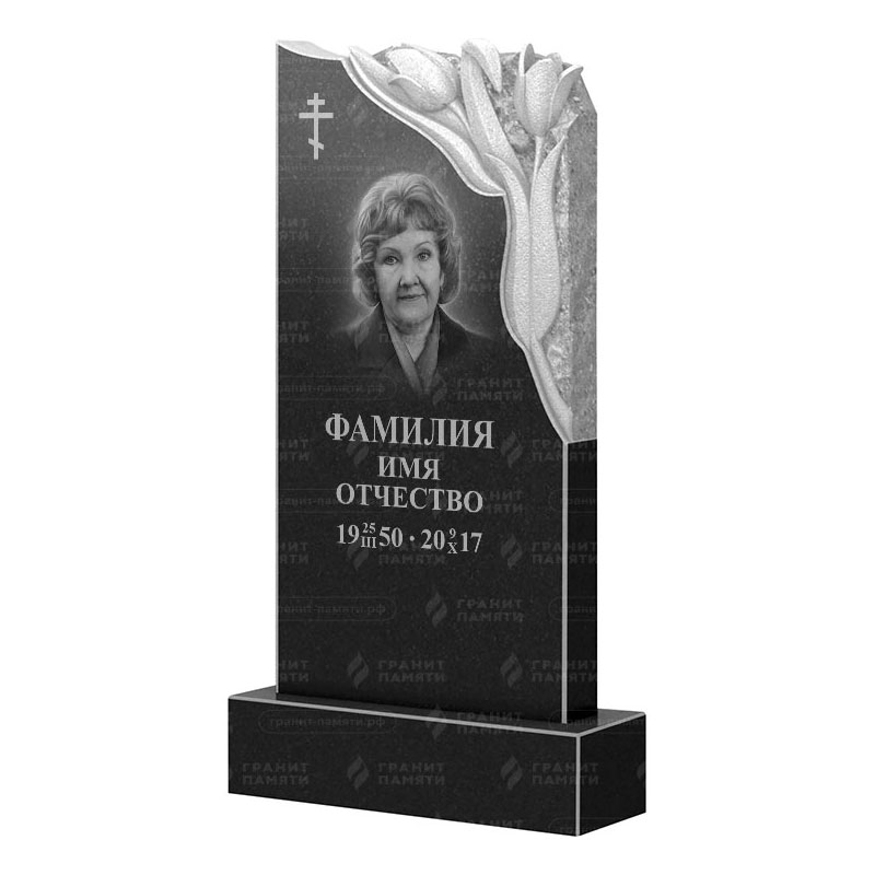 Памятники из гранита с цветами в Перми | Гранитный памятник ФГ-113